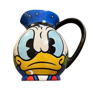 The Art Of Disney Angry Donald Duck Pitcher Vase Porcelain Collectable